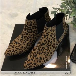 French Connection Ronan Leopard Booties Size 6.5
